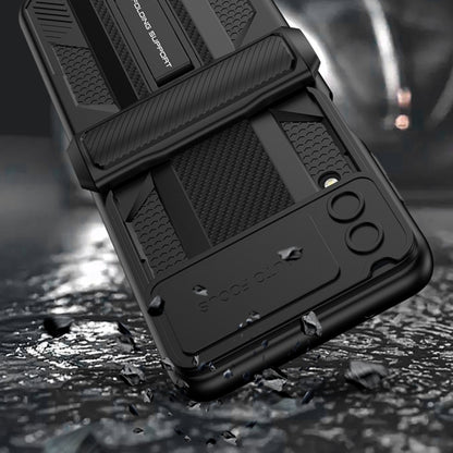 For Samsung Galaxy Z Flip4 GKK Magnetic Fold Armor Shockproof Protective Phone Case(Black) - Galaxy Z Flip4 5G Cases by GKK | Online Shopping South Africa | PMC Jewellery