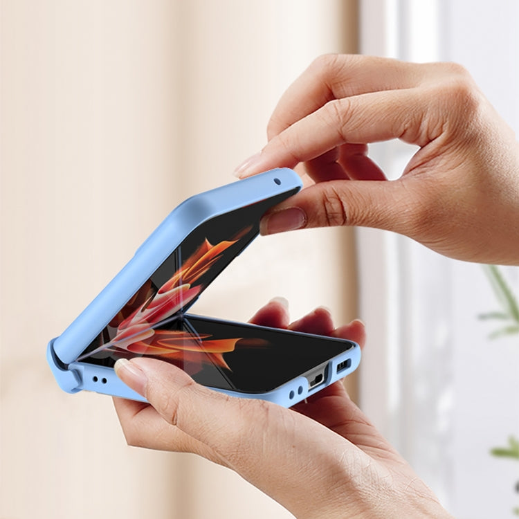 For Samsung Galaxy Z Flip4 GKK Magnetic Fold Hinge Full Coverage Phone Case with Ring Holder(Purple) - free shipping - PMC TechLife - Order now!