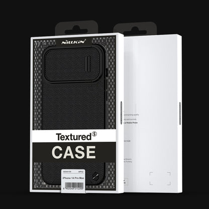 For iPhone 14 Pro Max NILLKIN Texture MagSafe Camshield PC + TPU Phone Case(Black) - iPhone 14 Pro Max Cases by NILLKIN | Online Shopping South Africa | PMC Jewellery