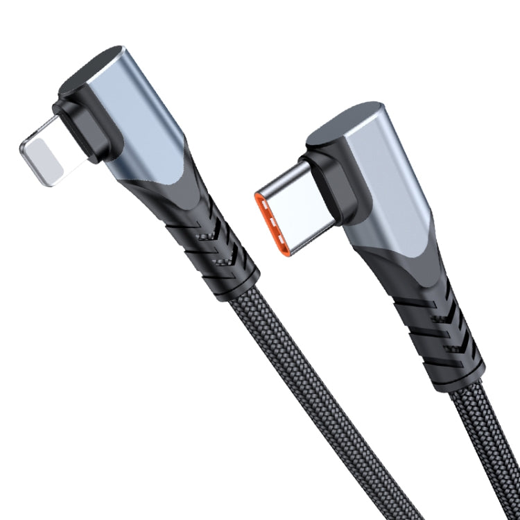 ADC-009 20W USB-C/Type-C to 8 Pin Double Elbow Data Cable, Length:0.4m - 2 in 1 Cable by PMC Jewellery | Online Shopping South Africa | PMC Jewellery