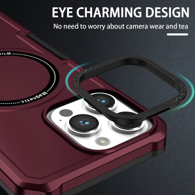 For Samsung Galaxy S20 FE MagSafe Shockproof Armor Phone Case(Wine Red) - Galaxy S20 FE Cases by PMC TechLife | Online Shopping South Africa | PMC TechLife