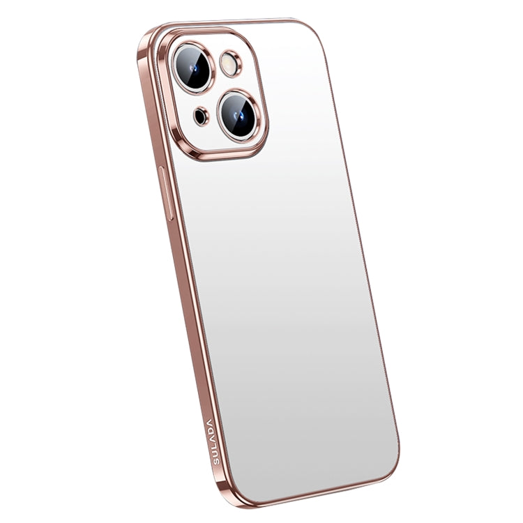 For iPhone 14 SULADA Electroplating Frosted All-inclusive TPU Phone Case(Pink) - iPhone 14 Cases by SULADA | Online Shopping South Africa | PMC Jewellery