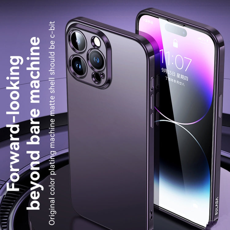 For iPhone 14 Pro SULADA Electroplating Frosted All-inclusive TPU Phone Case(Gold) - iPhone 14 Pro Cases by SULADA | Online Shopping South Africa | PMC TechLife | Buy Now Pay Later Mobicred