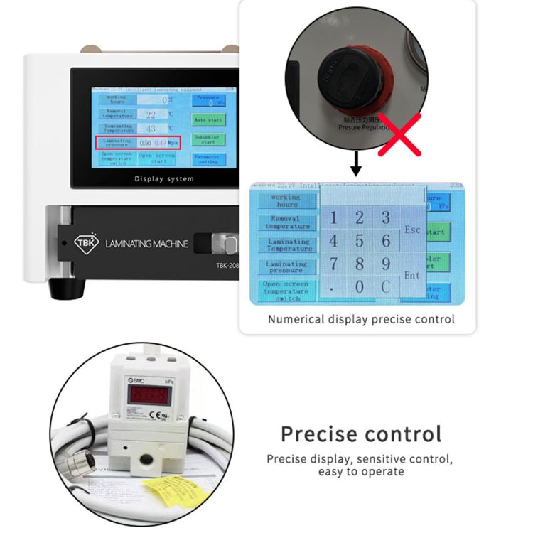TBK 208M 3 in 1 Mini LCD Touch Screen Vacuum Laminating Bubble Remover Machine, Plug:UK Plug - free shipping - PMC TechLife - Order now!