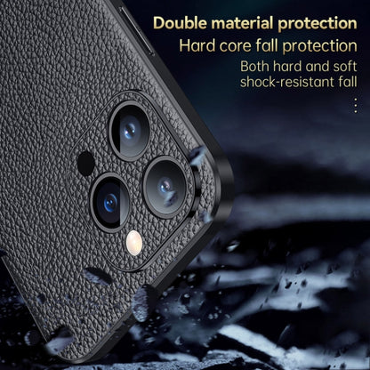 For iPhone 14 Pro Max SULADA Famous Artisan Series Litchi Leather PC + TPU Phone Case(Blue) - iPhone 14 Pro Max Cases by SULADA | Online Shopping South Africa | PMC Jewellery