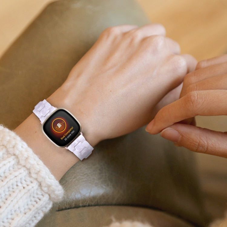 For Fitbit Versa 4 / Sense 2 Universal Resin Watch Band(Shiny White) - free shipping - PMC TechLife - Order now!