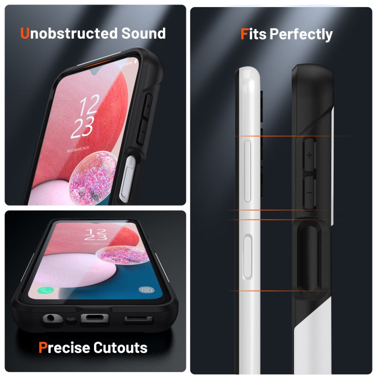 For Samsung Galaxy A13 4G PC + TPU Shockproof Protective Phone Case(White+Black) - free shipping - PMC TechLife - Order now!
