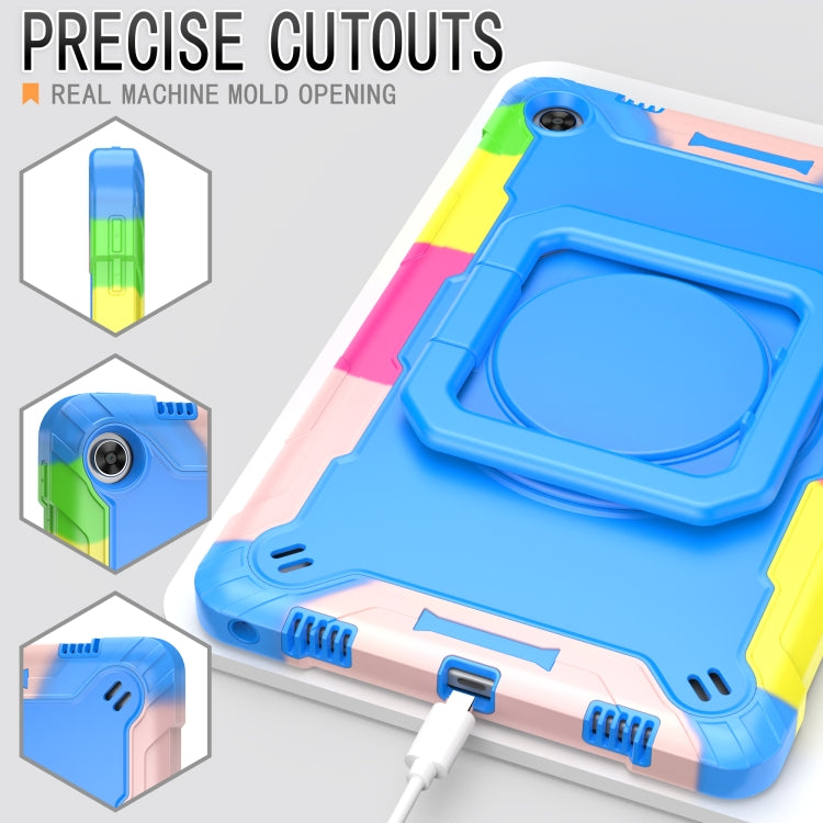 For Lenovo Tab M10 Plus 10.6 3rd Gen 2022 Silicone + PC Bracelet Holder Tablet Case(Camouflage + Blue) - free shipping - PMC TechLife - Order now!