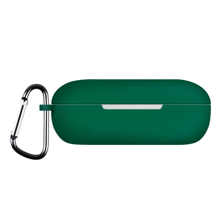 For Huawei FreeBuds SE Pure Color Bluetooth Earphone Silicone Case with Hook(Dark Green) - Huawei Earphone Case by PMC TechLife | Online Shopping South Africa | PMC TechLife