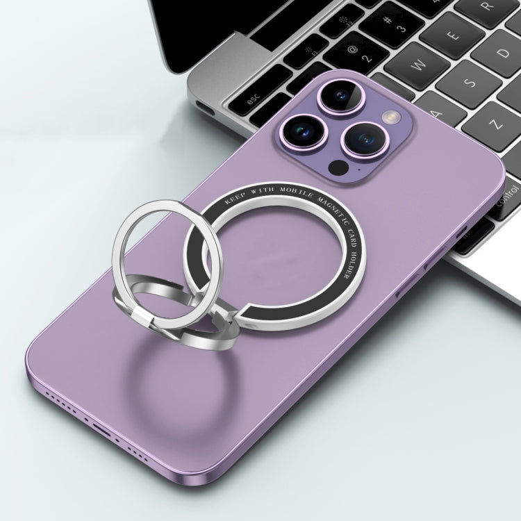 Car Magnetic Dual Axis Ring Phone Holder(Frosted White) - Ring Holder by PMC TechLife | Online Shopping South Africa | PMC TechLife