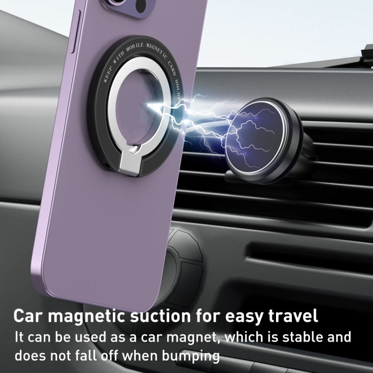 Car Magnetic Dual Axis Ring Phone Holder(Frosted Sky Blue) - Ring Holder by PMC Jewellery | Online Shopping South Africa | PMC Jewellery