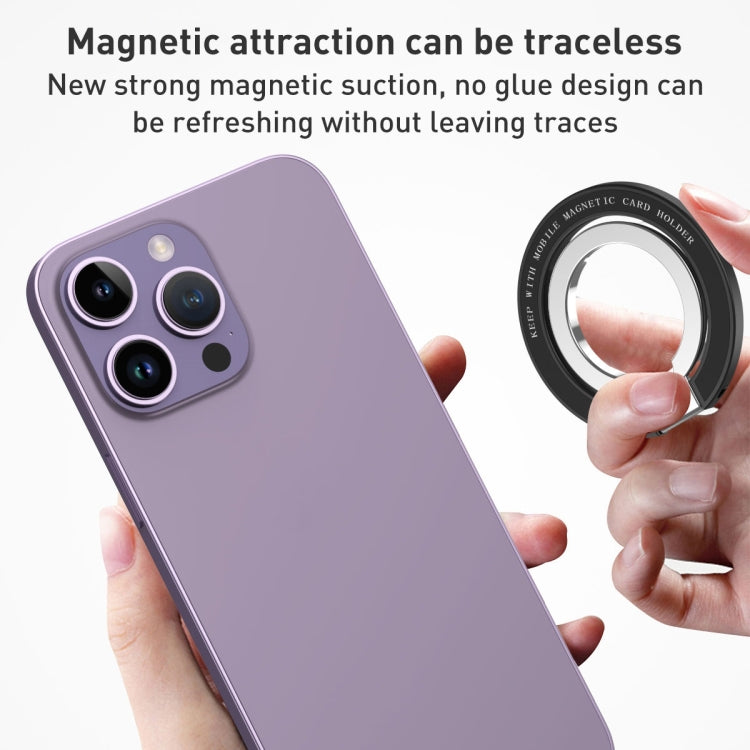 Car Magnetic Dual Axis Ring Phone Holder(Frosted Black) - Ring Holder by PMC Jewellery | Online Shopping South Africa | PMC Jewellery