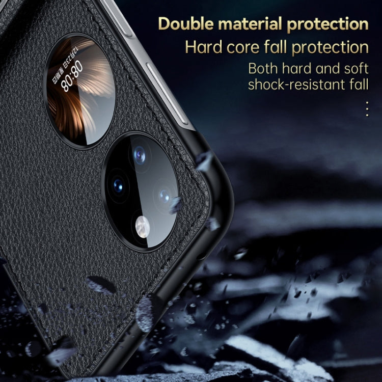 For Huawei P50 Pocket SULADA Invisible Bracket Leather Back Cover Phone Case(Blue) - Huawei Cases by SULADA | Online Shopping South Africa | PMC TechLife | Buy Now Pay Later Mobicred