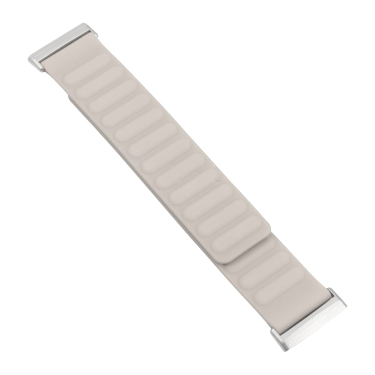 For Fitbit Versa 4 / 3 / Sense 2 20mm Silicone Magnetic Watch Band(Khaki) - free shipping - PMC TechLife - Order now!