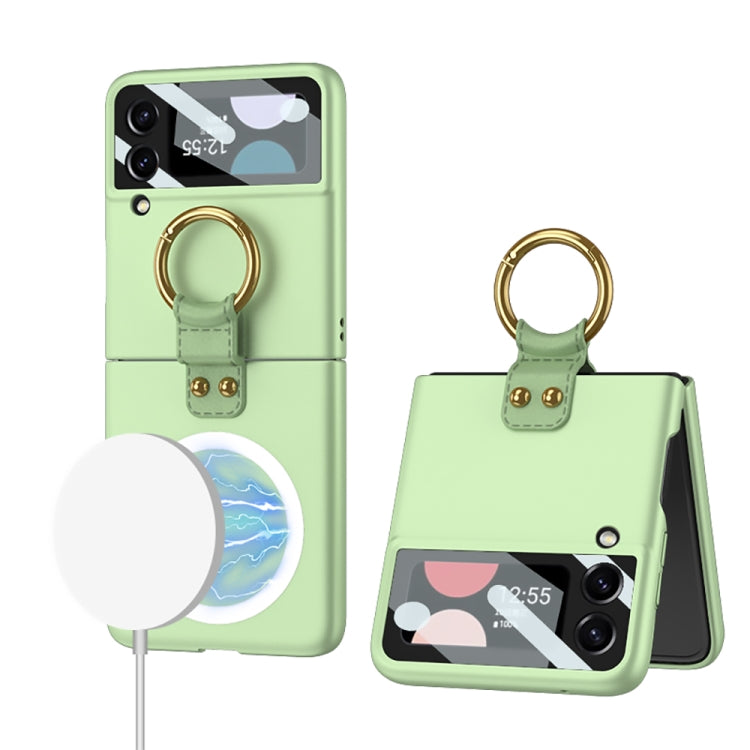 For Samsung Galaxy Z Flip4 GKK MagSafe Ultrathin Integrated Shockproof Phone Case with Ring Holder(Light Green) - Galaxy Z Flip4 5G Cases by GKK | Online Shopping South Africa | PMC Jewellery