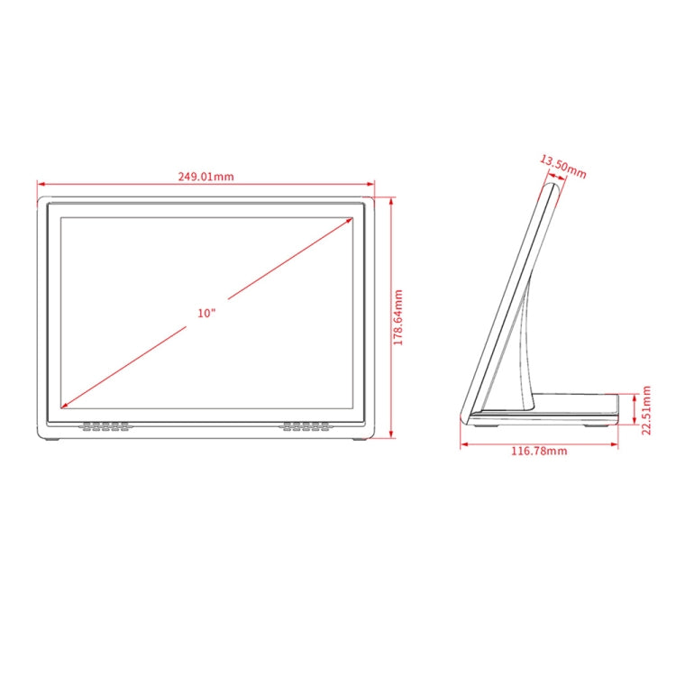 HSD1007A 10.1 inch Touch Screen All in One PC, RK3128 1GB+16GB Android 6.0, Plug:US Plug(White) - All in One PC by PMC Jewellery | Online Shopping South Africa | PMC Jewellery