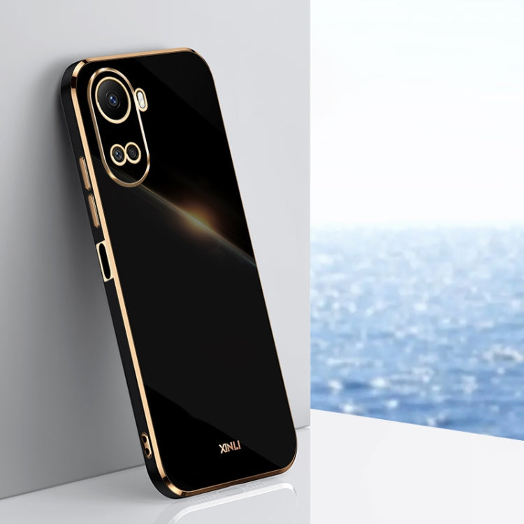 For Huawei nova 10 SE XINLI Straight Edge 6D Electroplate TPU Phone Case(Black) - Huawei Cases by XINLI | Online Shopping South Africa | PMC TechLife | Buy Now Pay Later Mobicred