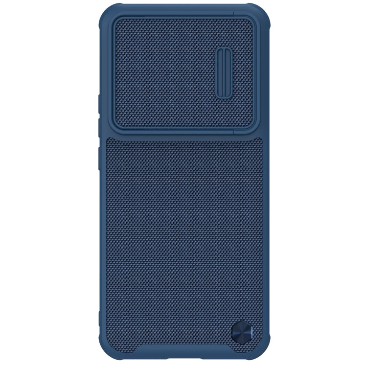 For Xiaomi 12T Pro NILLKIN 3D Textured Camshield PC + TPU Phone Case(Blue) - Xiaomi Cases by NILLKIN | Online Shopping South Africa | PMC Jewellery