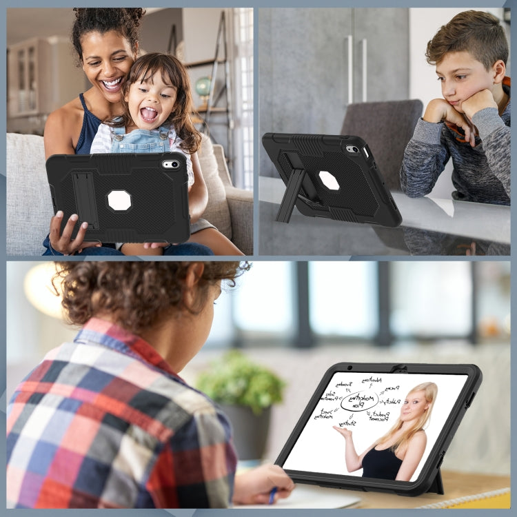 For iPad 2025 / 2022 Contrast Color Robot Silicone + PC Tablet Cas(Black) - iPad 2025 / 2022 Cases by PMC TechLife | Online Shopping South Africa | PMC TechLife | Buy Now Pay Later Mobicred
