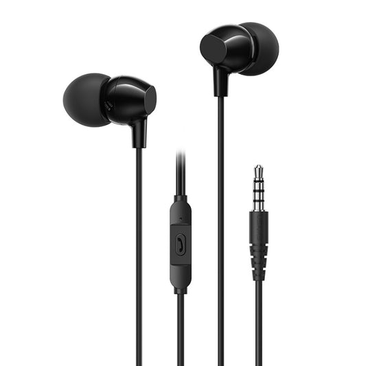 USAMS US-SJ594 EP-47 3.5mm In-Ear Wired Earphone, Length: 1.2m(Black) - In Ear Wired Earphone by USAMS | Online Shopping South Africa | PMC Jewellery
