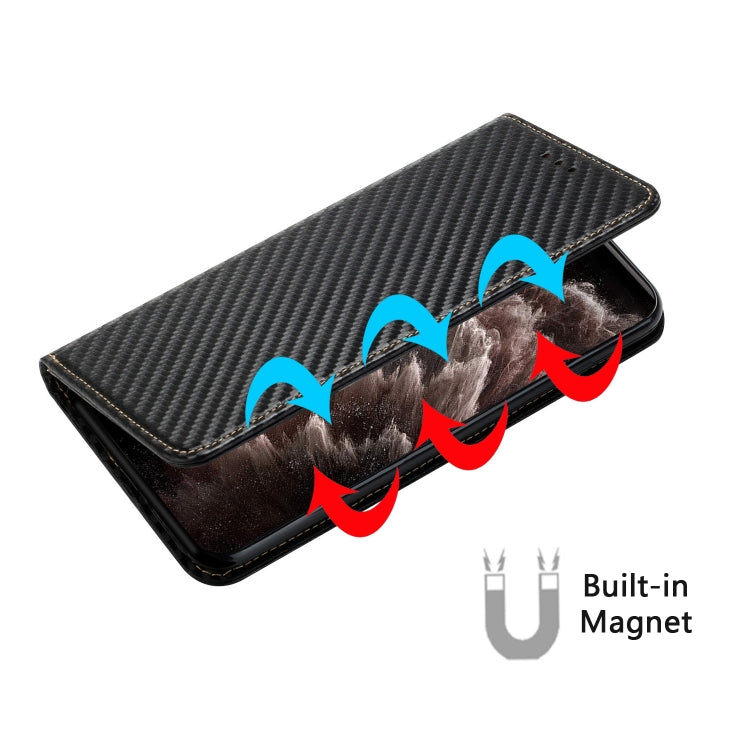 For Samsung Galaxy A34 Carbon Fiber Texture Flip Holder Leather Phone Case(Black) - free shipping - PMC TechLife - Order now!