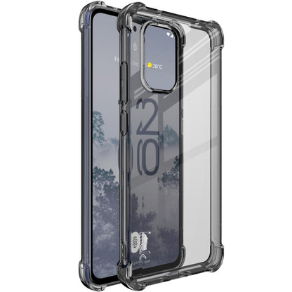 For Nokia X30 5G imak Shockproof Airbag TPU Phone Case(Transparent Black) - Nokia Cases by imak | Online Shopping South Africa | PMC Jewellery