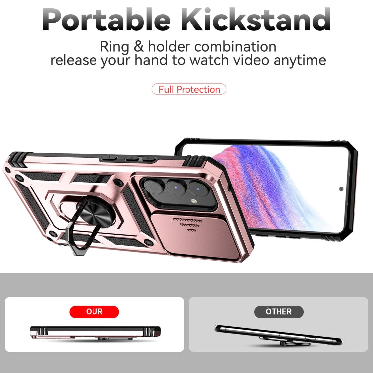 For Samsung Galaxy A54 5G Sliding Camshield Holder Phone Case(Rose Gold) - free shipping - PMC TechLife - Order now!