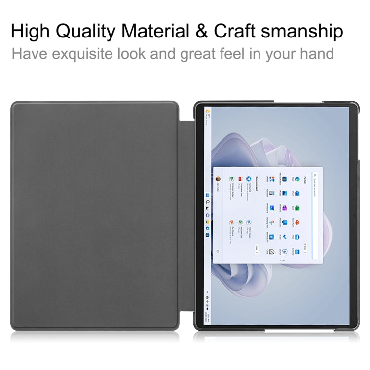 For Microsoft Surface Pro 9 Custer Pure Color Holder Leather Tablet Case(Green) - free shipping - PMC TechLife - Order now!
