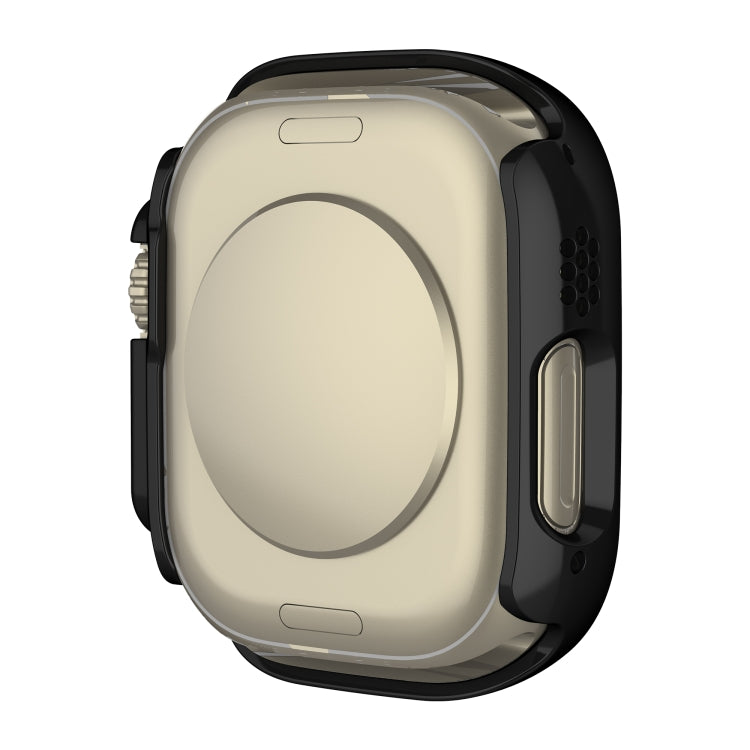 For Apple Watch Ultra 2 / Ultra 49mm Plating Gloss PC Tempered Glass Integral Watch Case(Black) - free shipping - PMC TechLife - Order now!