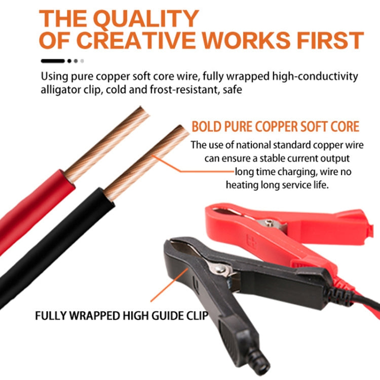 Motorcycle / Car Battery Smart Charger with LCD Creen, Plug Type:EU Plug(Red) - Battery Charger by PMC TechLife | Online Shopping South Africa | PMC TechLife