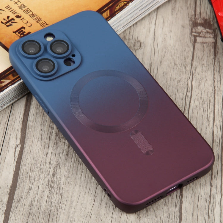 For iPhone 13 Liquid TPU Silicone Gradient MagSafe Phone Case(Blue Purple) - free shipping - PMC TechLife - Order now!
