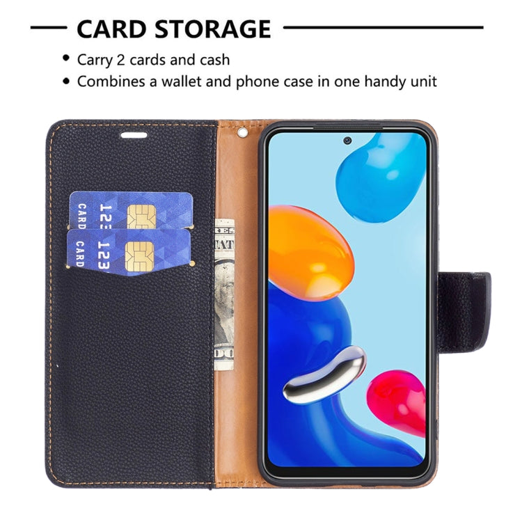 For Xiaomi Redmi Note 12S 4G / Note 11 Litchi Texture Pure Color Leather Phone Case(Black) - free shipping - PMC TechLife - Order now!