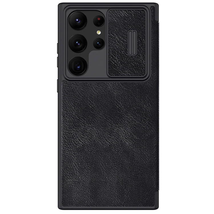 For Samsung Galaxy S23 Ultra 5G NILLKIN QIN Series Pro Sliding Camera Cover Design Leather Phone Case(Black) - Galaxy S23 Ultra 5G Cases by NILLKIN | Online Shopping South Africa | PMC Jewellery