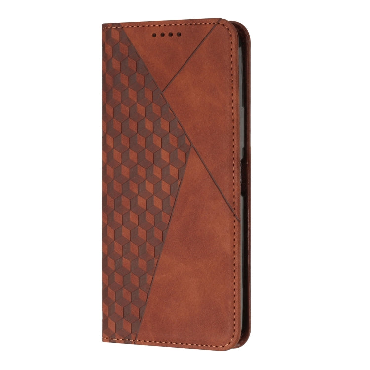 For Xiaomi Redmi Note 12 Pro+ Global / Note 12 Explorer Diamond Pattern Skin Feel Magnetic Leather Phone Case(Brown) - free shipping - PMC TechLife - Order now!