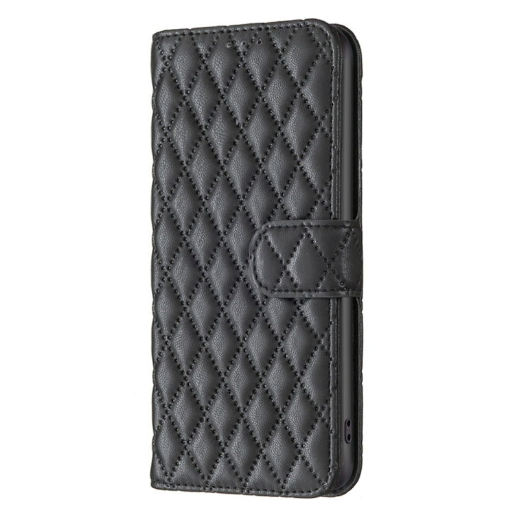 For Motorola Moto E13 4G Diamond Lattice Wallet Leather Flip Phone Case(Black) - Motorola Cases by PMC Jewellery | Online Shopping South Africa | PMC Jewellery