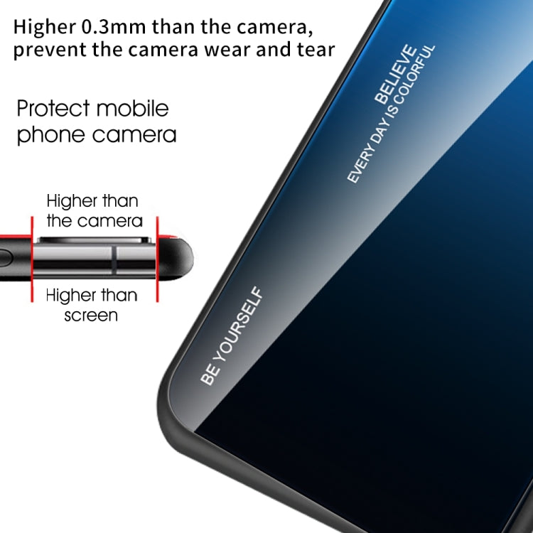 For Xiaomi Redmi 12C Gradient Color Glass Phone Case(Blue Black) - free shipping - PMC TechLife - Order now!