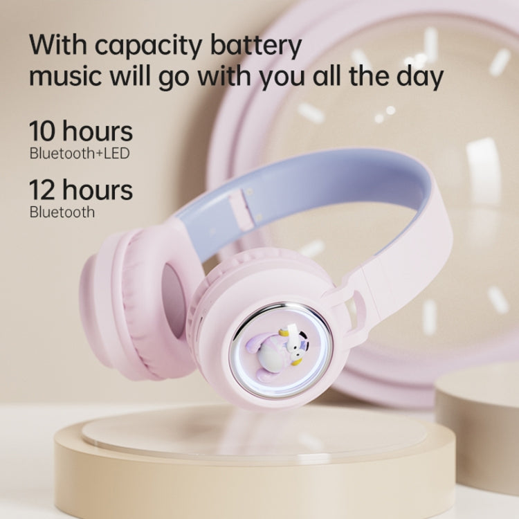 Q1 Headphones Monster Kids Over-Ear Bluetooth Earphones(Pink) - Headset & Headphone by PMC Jewellery | Online Shopping South Africa | PMC Jewellery