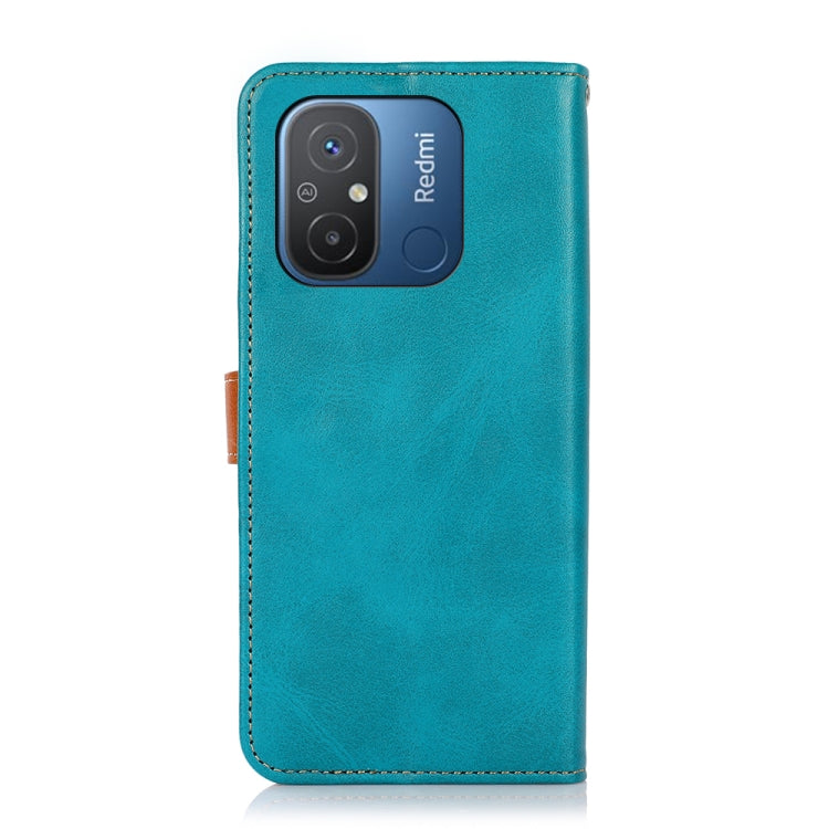 For Xiaomi Redmi 12C/11A KHAZNEH Cowhide Texture Flip Leather Phone Case(Blue) - free shipping - PMC TechLife - Order now!
