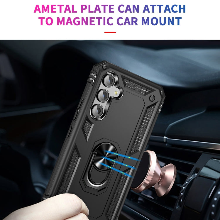 For Samsung Galaxy A54 Shockproof TPU + PC Phone Case with Holder(Black) - free shipping - PMC TechLife - Order now!