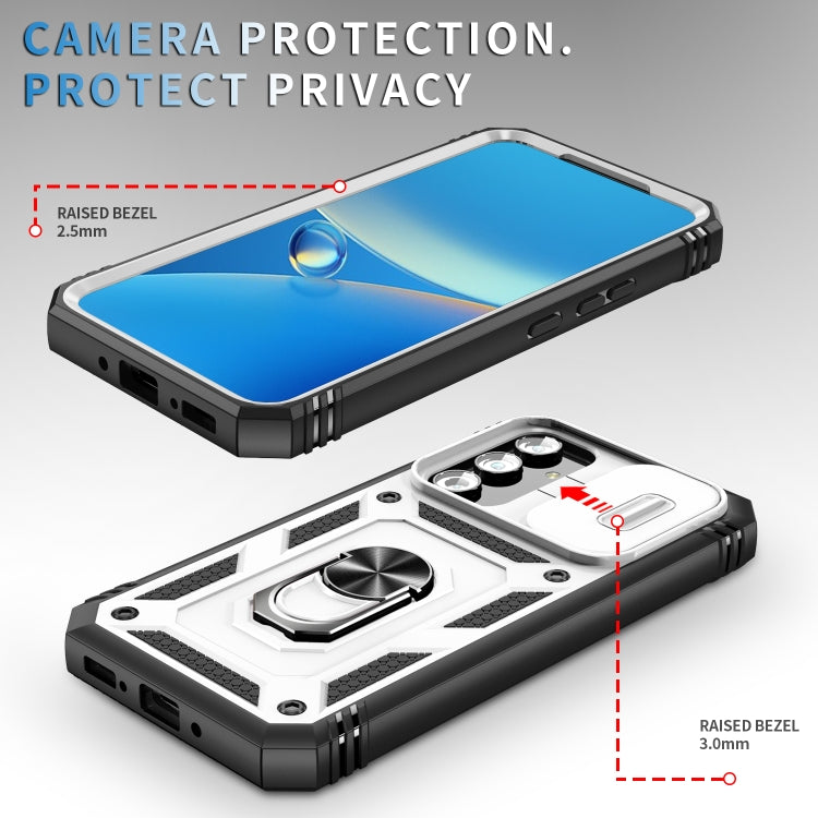 For Samsung Galaxy A54 5G Sliding Camshield TPU + PC Phone Case(White+Black) - free shipping - PMC TechLife - Order now!