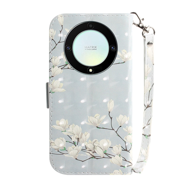 For Honor X9a 3D Colored Horizontal Flip Leather Phone Case(Magnolia) - free shipping - PMC TechLife - Order now!