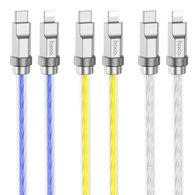 hoco U113 PD 20W USB-C/Type-C to 8 Pin Silicone Data Cable, Length: 1m(Gold) - 2 in 1 Cable by hoco | Online Shopping South Africa | PMC Jewellery