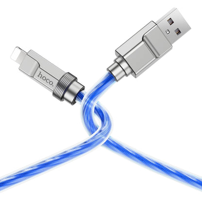 hoco U113 2.4A USB to 8 Pin Silicone Data Cable, Length: 1m(Silver) - Normal Style Cable by hoco | Online Shopping South Africa | PMC Jewellery