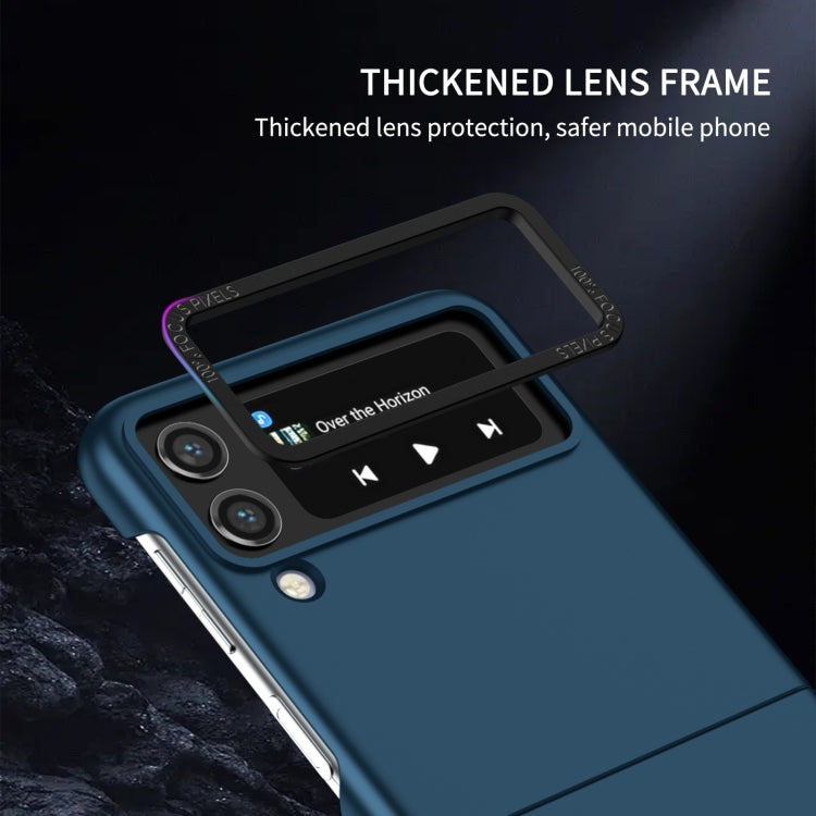 For Samsung Galaxy Z Flip3 5G Three-dimensional Folding Holder PC Phone Case(Blue) - free shipping - PMC TechLife - Order now!