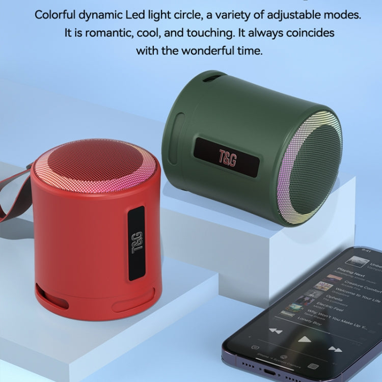 T&G TG373 Outdoor Portable LED Light RGB Multicolor Wireless Bluetooth Speaker Subwoofer(Black) - free shipping - PMC TechLife - Order now!