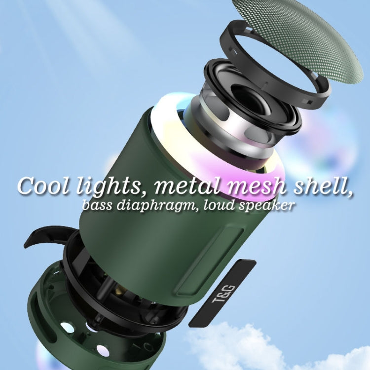 T&G TG373 Outdoor Portable LED Light RGB Multicolor Wireless Bluetooth Speaker Subwoofer(Green) - free shipping - PMC TechLife - Order now!