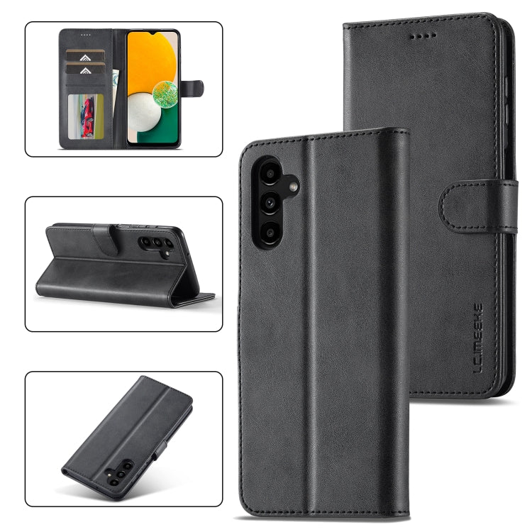 For Samsung Galaxy A24 4G / 5G LC.IMEEKE Calf Texture Leather Phone Case(Black) - free shipping - PMC TechLife - Order now!