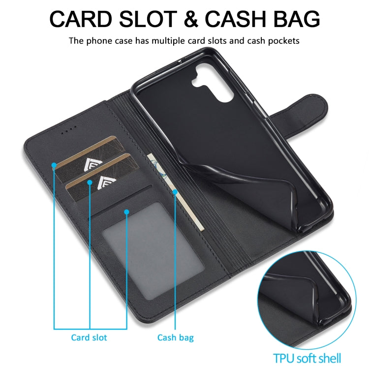 For Samsung Galaxy A24 4G / 5G LC.IMEEKE Calf Texture Leather Phone Case(Black) - free shipping - PMC TechLife - Order now!