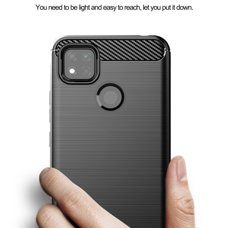 For Xiaomi Redmi 10A Brushed Texture Carbon Fiber TPU Phone Case(Black) - free shipping - PMC TechLife - Order now!