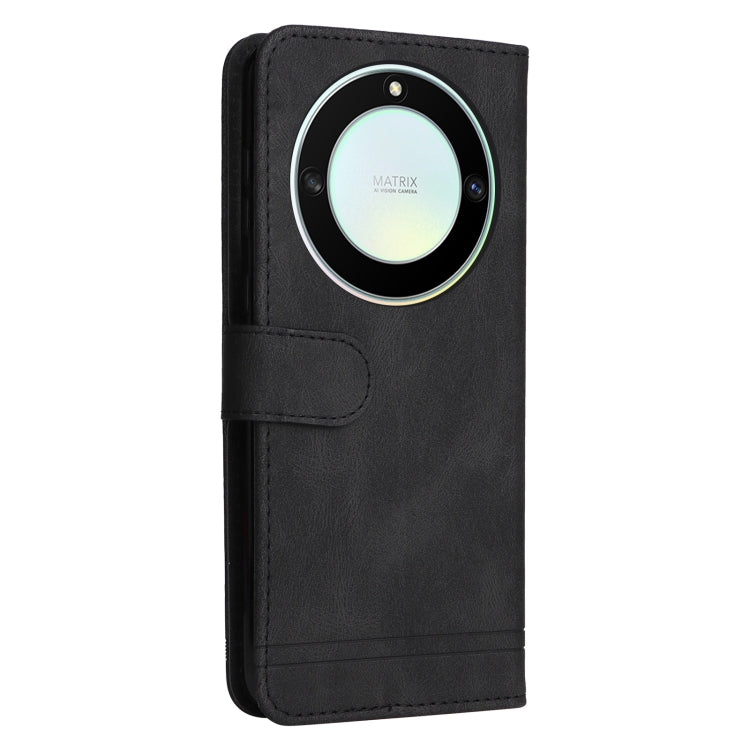 For Honor X9a/X40 5G/Magic5 Lite Skin Feel Life Tree Metal Button Leather Phone Case(Black) - Honor Cases by PMC TechLife | Online Shopping South Africa | PMC TechLife | Buy Now Pay Later Mobicred